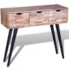vidaXL Table | Different shades of teak and black