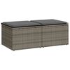 vidaXL 2 Piece Garden Sofa Set with Cushions Grey Poly Rattan Acacia