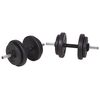 vidaXL Weight Bench with Weight Rack, Barbell and Dumbbell Set 90 kg