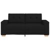 vidaXL Loveseat Sofa Black 180x77x82 cm Fabric