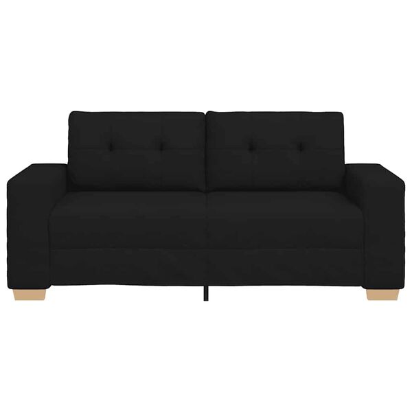vidaXL Loveseat Sofa Black 180x77x82 cm Fabric