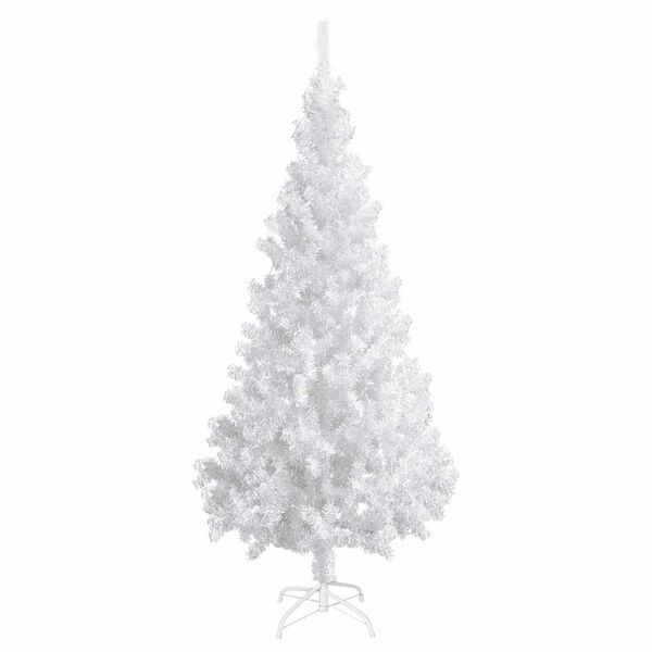 vidaXL Artificial Pre-lit Christmas Tree with Ball Set White 180 cm PVC