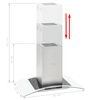 vidaXL Island Range Hood 90 cm LCD Display Touch Sensor 756 m&sup3;/h LED
