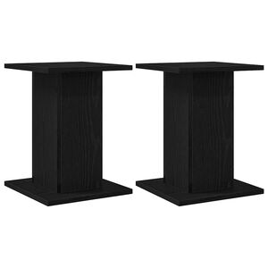 vidaXL Plant Stand 2 pcs Black Oak 30 x 30 x 40 cm Engineered wood