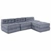 vidaXL Modular Sofa Unit 4 pcs Grey Fabric