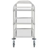 vidaXL 3-Tier Kitchen Trolley 95x45x83.5 cm Stainless Steel