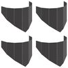 vidaXL Lawn Edging 4 pcs 100 x 45 cm Steel Black