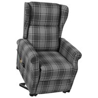 vidaXL Stand up Massage Chair Grey Fabric