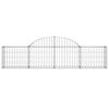vidaXL Arched Gabion Baskets 10 pcs 200x30x40/60 cm Galvanised Iron