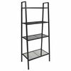 vidaXL Ladder Bookcase 4 Tiers Metal Black