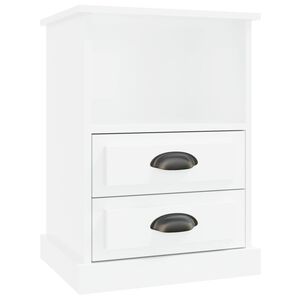 vidaXL Bedside Cabinet High Gloss White 43x36x60 cm
