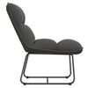 vidaXL Leisure Chair with Metal Frame Dark Grey Velvet