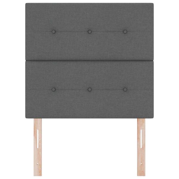 vidaXL Headboard Height Adjustable Dark grey 80 cm Fabric