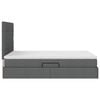 vidaXL Storage Bed with Mattress Dark Grey 137 x 190 cm Faux Leather