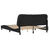 vidaXL Bed Frame without Mattress "Hvar" Black 152x203 cm Queen Faux Leather