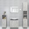 vidaXL 4 Piece Bathroom Furniture Set Concrete Grey Engineered Wood