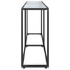 vidaXL Console Table White Marble 180x35x75.5cm Tempered Glass