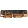 vidaXL Outdoor Sofa Set 7 pcs Natural and Anthracite