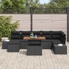 vidaXL Garden Sofa Set with Cushion 8 pcs Black and Brown