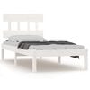 vidaXL Bed Frame without Mattress White 90x190 cm Single Solid Wood