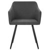vidaXL Dining Chairs 2 pcs Dark Grey Fabric