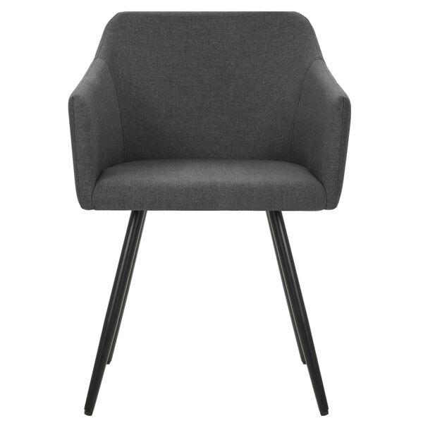 vidaXL Dining Chairs 2 pcs Dark Grey Fabric