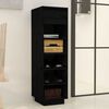 vidaXL Shoe Cabinet Black 30x34x105 cm Solid Wood Pine