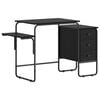vidaXL Desk with Storage Black Oak 120 x 50 x 75 cm