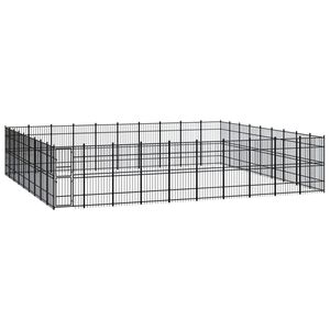 vidaXL Outdoor Dog Kennel Steel 82.94 m&sup2;