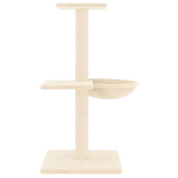 vidaXL Cat Tree with Sisal Scratching Posts Cream 72 cm