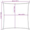 vidaXL Sunshade Sail HDPE Square 2x2 m Cream