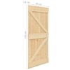 vidaXL Door 90x210 cm Solid Pine Wood