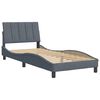 vidaXL Bed Frame without Mattress "Hanko" Dark Grey 90x190 cm Velvet