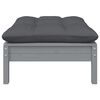 vidaXL 2-Seater Garden Sofa with Cushions Grey Solid Pinewood