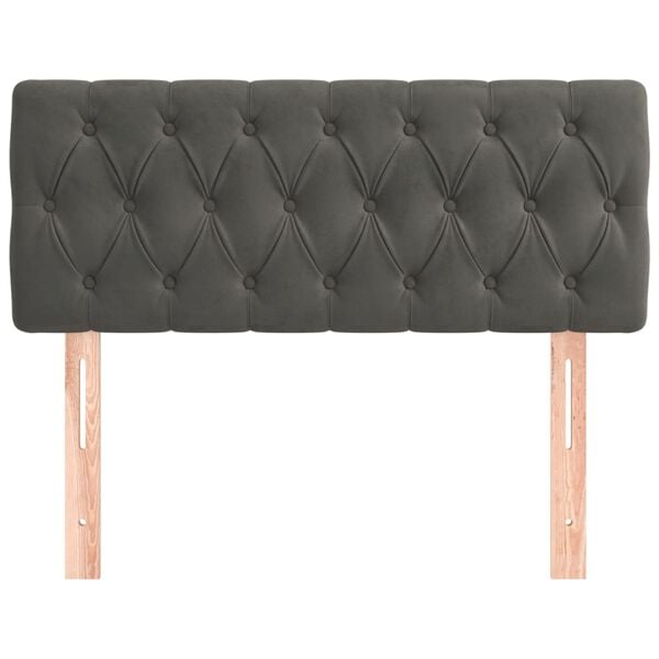 vidaXL Headboard Dark Grey 100 cm Velvet