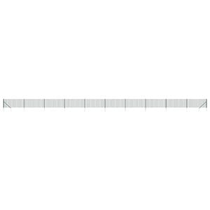 vidaXL Wire Mesh Fence with Spike Anchors Green 1x25 m