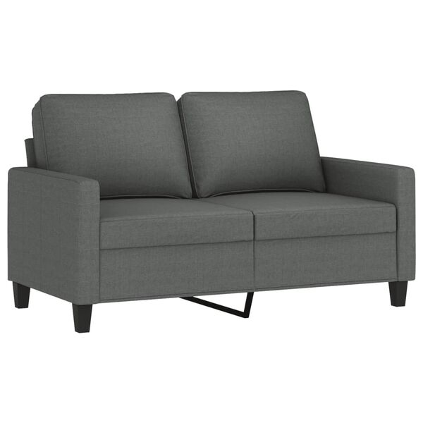 vidaXL 3 Piece Sofa Set with Cushions Dark Grey Fabric
