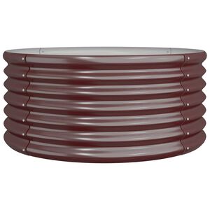 vidaXL Garden Planter | Brown | Powder-coated steel | 80x80x36 cm