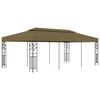 vidaXL Gazebo | Taupe | Powder-coated steel | Large | Decorative Inlays | Gazebo