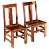 vidaXL Dining Chairs 2 pcs Solid Acacia Wood