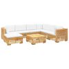 vidaXL 8 Piece Garden Lounge Set with Cushions Solid Teak Wood