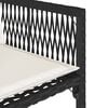 vidaXL 13 Piece Garden Dining Set with Cushions Black Poly Rattan