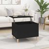 vidaXL Coffee Table Black 60x44.5x45 cm Engineered Wood