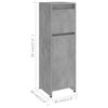 vidaXL Bathroom Cabinet Concrete Grey 30x30x95 cm Engineered Wood