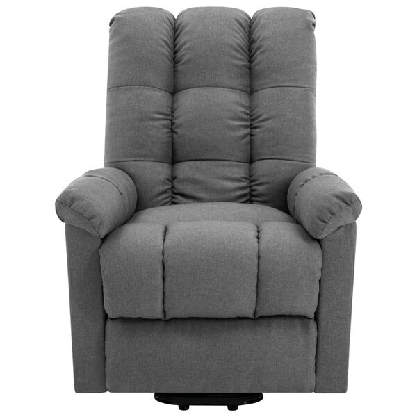 vidaXL Stand up Massage Chair Light Grey Fabric