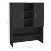 vidaXL Washing Machine Cabinet Black