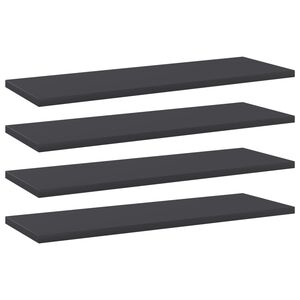 vidaXL Bookshelf Boards 4 pcs Grey 60x20x1,5 cm Engineered Wood