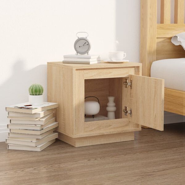 vidaXL Bedside Cabinet Sonoma Oak 44x35x45 cm Engineered Wood
