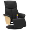 vidaXL Massage Recliner Chair with Footrest Black Faux Leather