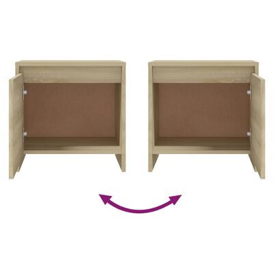 vidaXL Bedside Cabinet Sonoma Oak 45x34x44.5 cm Engineered Wood